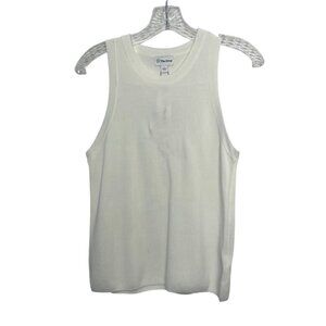 The Drop Ribbed Knit Tank Top Sleeveless Womens Large Cream New